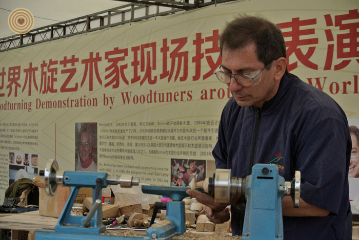 woodturning demonstration, 2014 World Wood Day