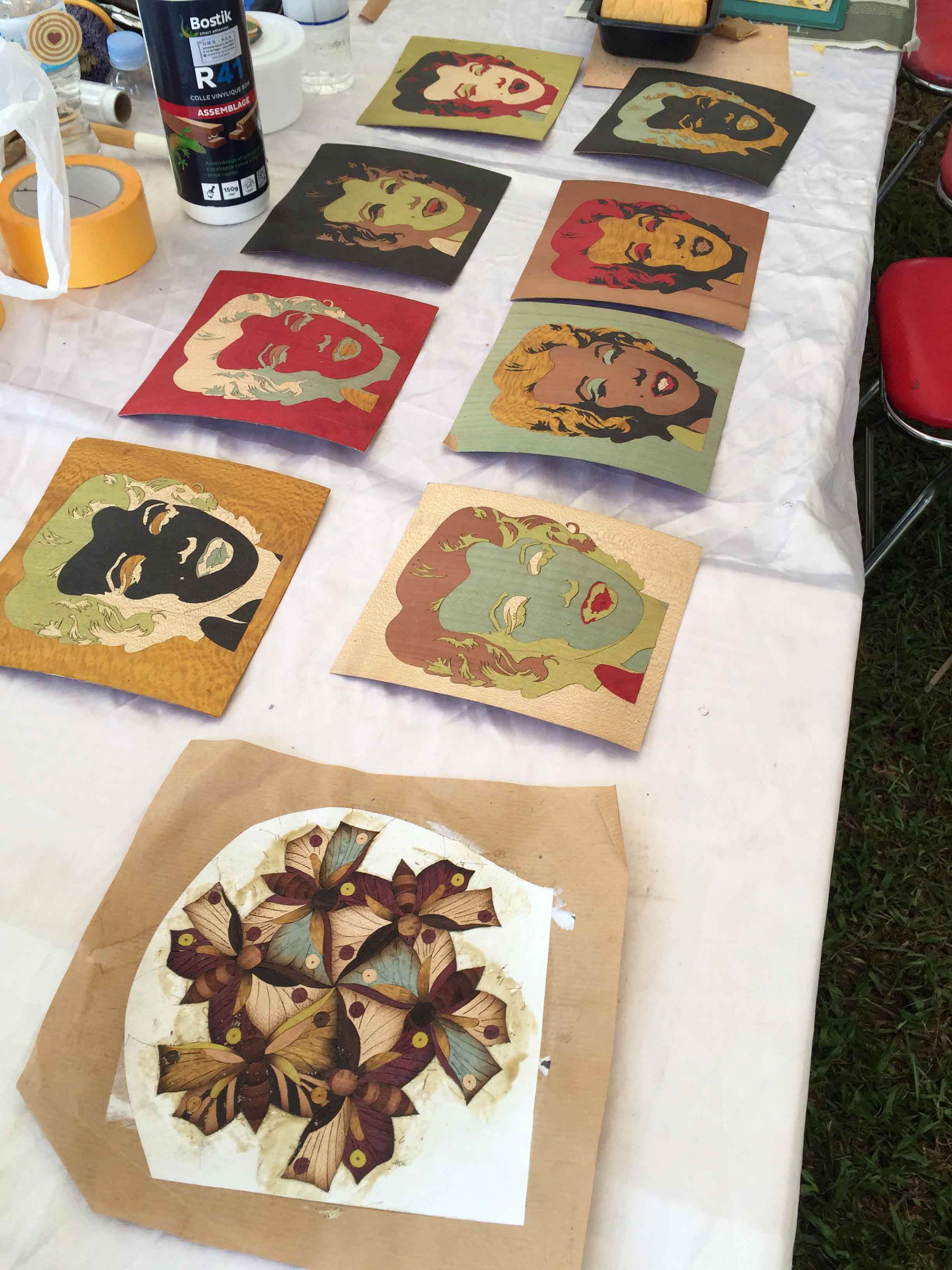 Wood, Folk Art Workshop, 2018 World Wood Day, Cambodia, Carole Szwarc, Marquetry, France