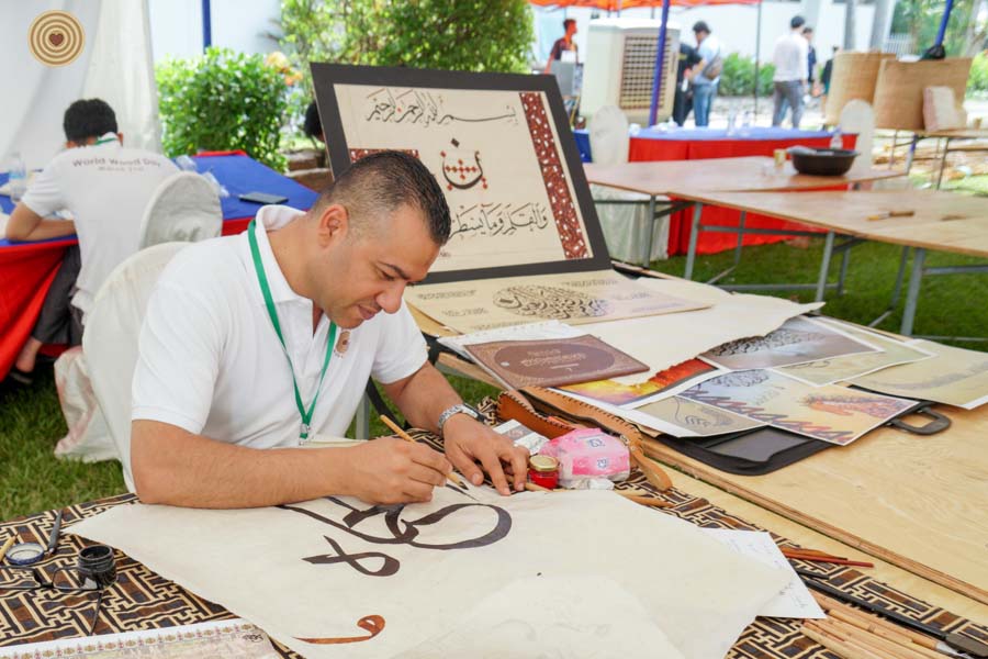 Wood, Folk Art Workshop, 2018 World Wood Day, Cambodia, Arabic Calligraphy, Mustafa Alarab