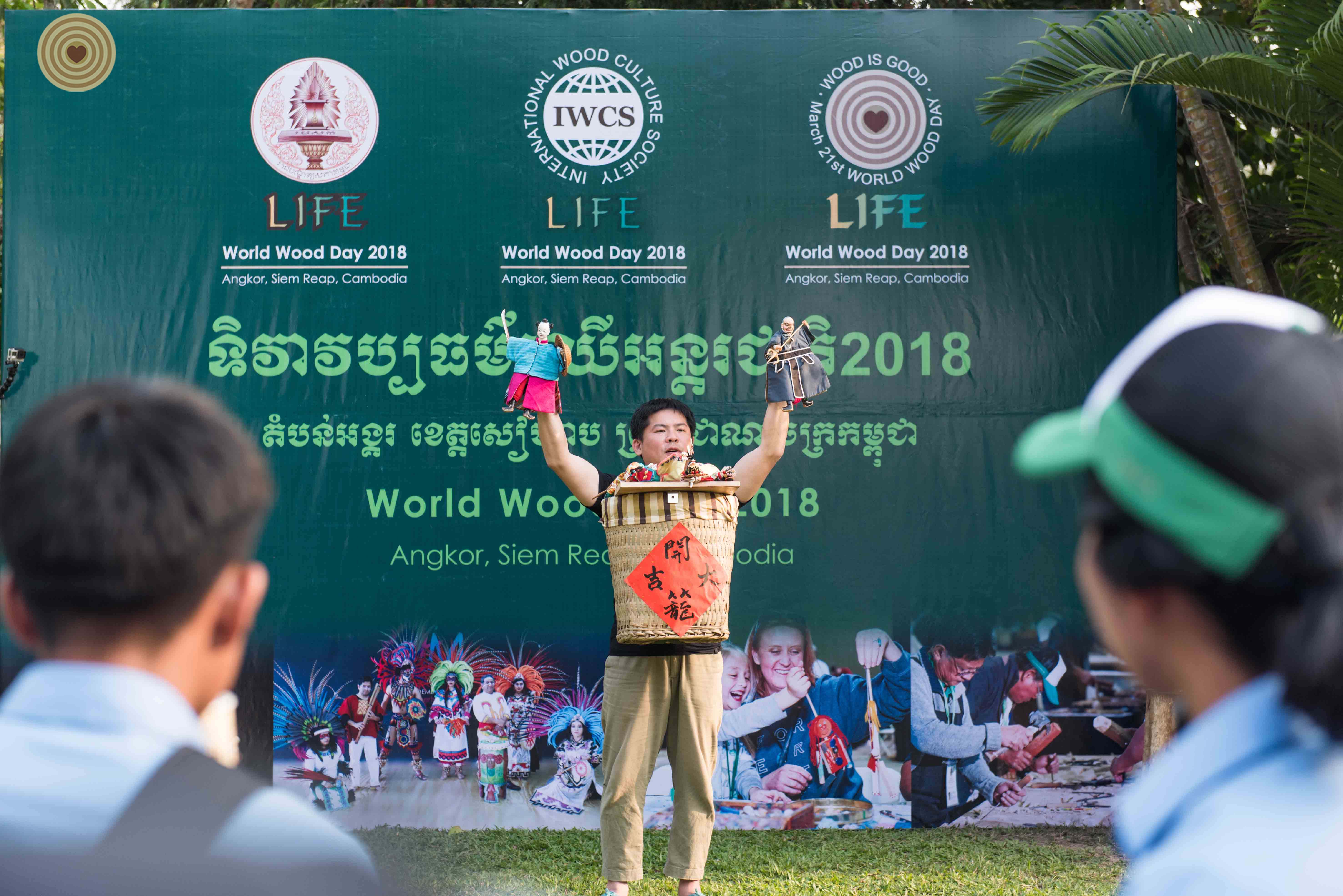 Wood, Folk Art Workshop, 2018 World Wood Day, Cambodia, Glove Puppetry, Lai Yongting, Master