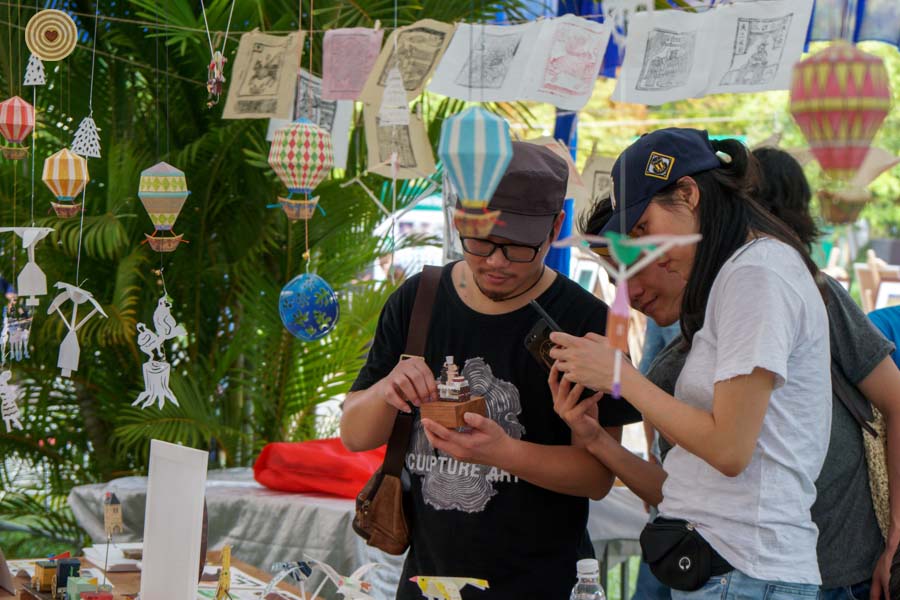 Wood, Folk Art Workshop, 2018 World Wood Day, Cambodia, Paper Automata, Nozomi Ishii