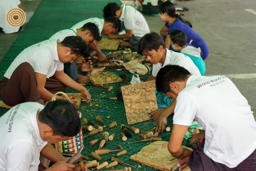 Woodcarving Competition, 2018 World Wood Day, Myanmar