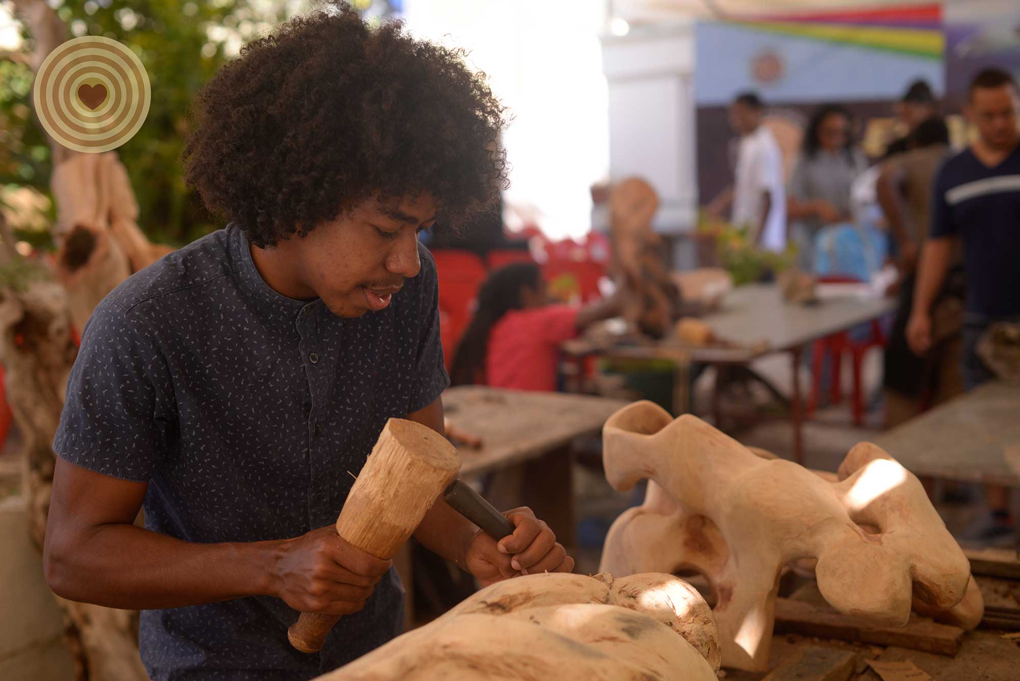 2020 WWD, regional event, Mauritius, woodcarving